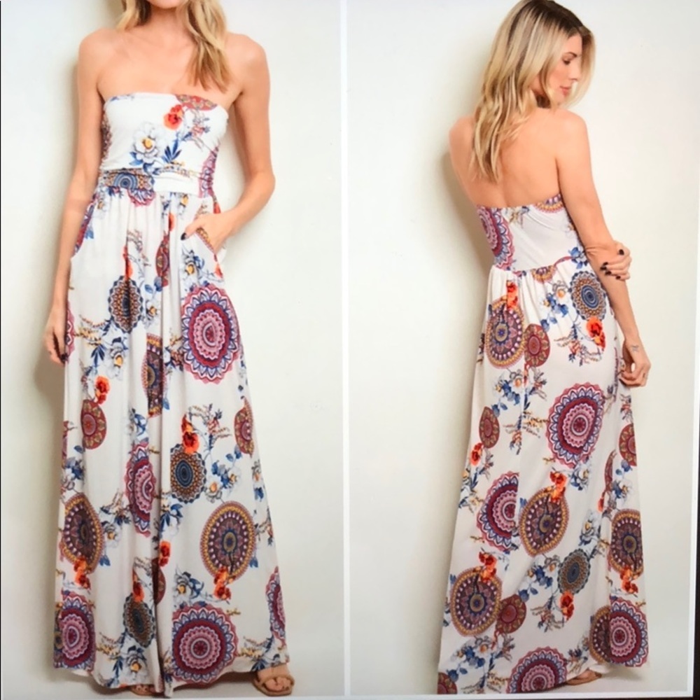 Style Rack multi colored print maxi dress